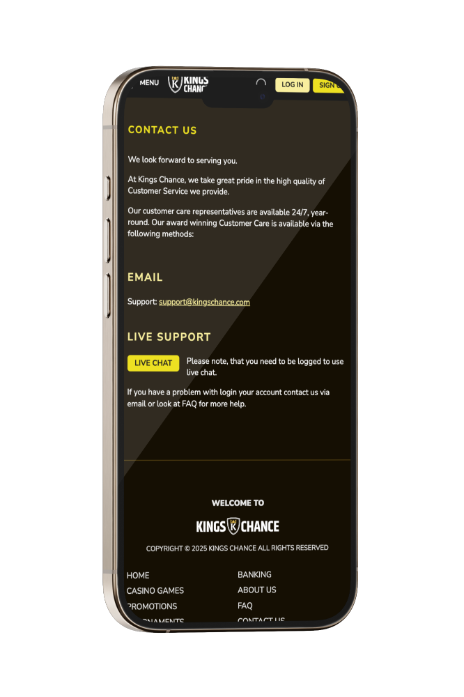 KingsChance Casino NL Klantenservice